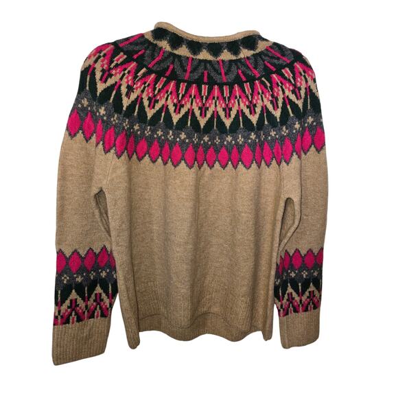 Vince Camuto Womens Scandinavian Geometric Winter Sweater Soft Sz Small - Picture 1 of 5